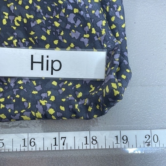 Elizabeth and James Shift Dress Silk Long Sleeve Confetti Green Purple Size 4 - Picture 17 of 17